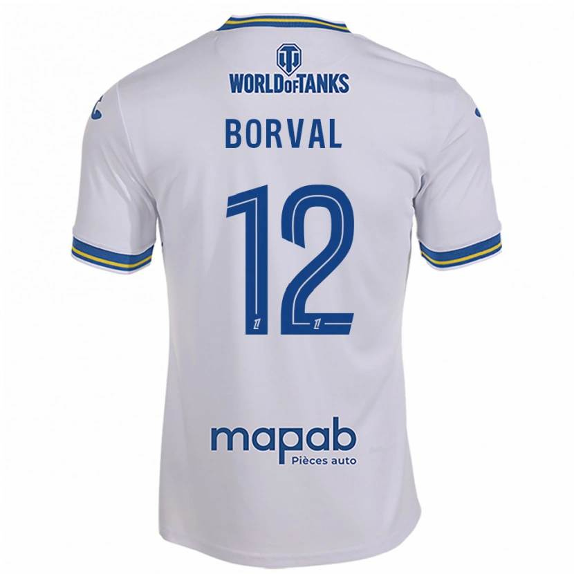 Danxen Kinder Cyril Borval #12 Weiß Himmelblau Auswärtstrikot Trikot 2025/26 T-Shirt Österreich