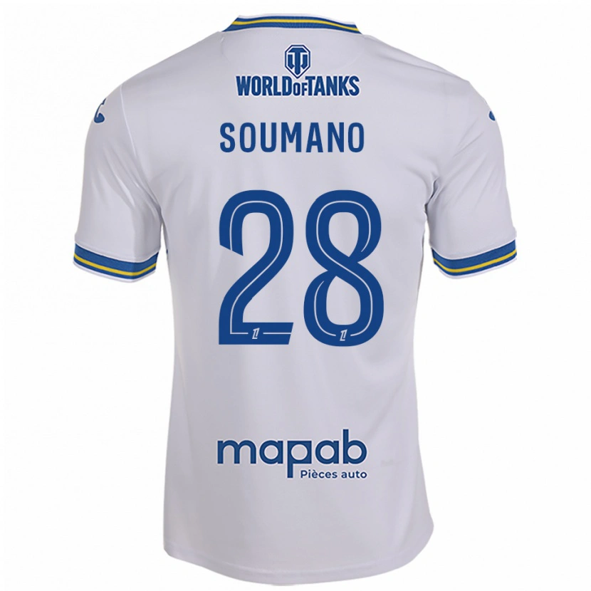 Danxen Kinder Sambou Soumano #28 Weiß Himmelblau Auswärtstrikot Trikot 2025/26 T-Shirt Österreich