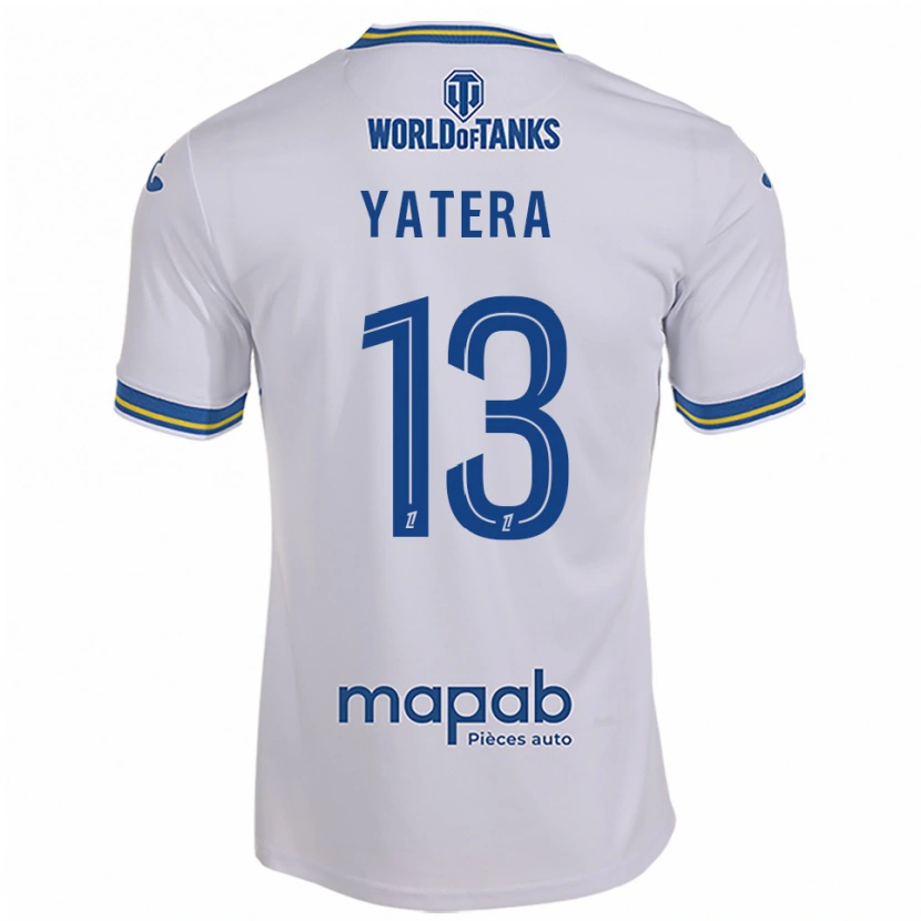 Danxen Kinder Demba Yatera #13 Weiß Himmelblau Auswärtstrikot Trikot 2025/26 T-Shirt Österreich