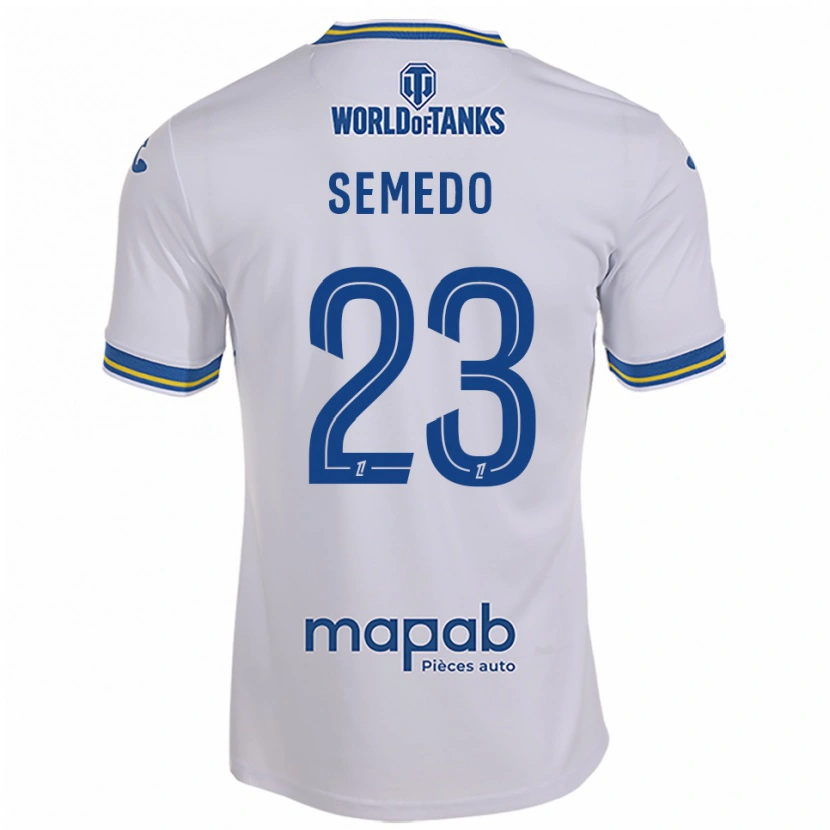 Danxen Kinder Daniel Semedo #23 Weiß Himmelblau Auswärtstrikot Trikot 2025/26 T-Shirt Österreich