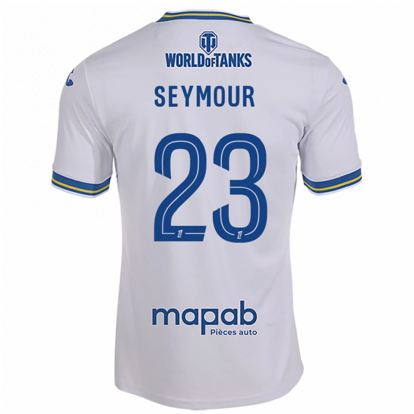 Danxen Kinder Brice Seymour #23 Weiß Himmelblau Auswärtstrikot Trikot 2025/26 T-Shirt Österreich