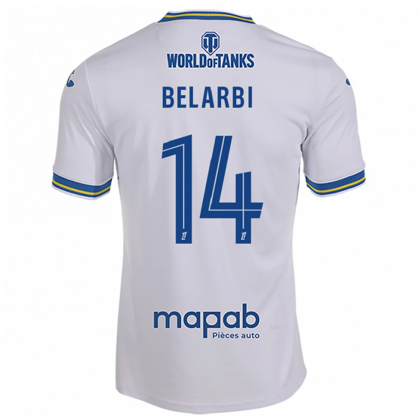 Danxen Kinder Sohaib Belarbi #14 Weiß Himmelblau Auswärtstrikot Trikot 2025/26 T-Shirt Österreich