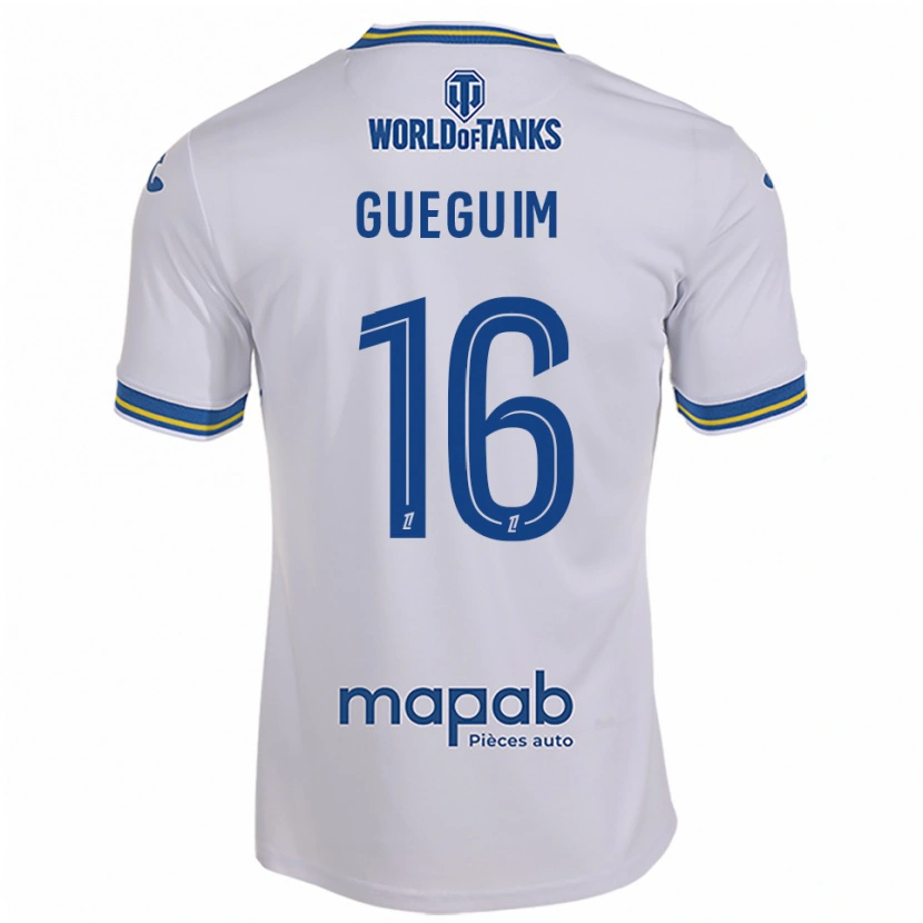 Danxen Kinder Guirone Gueguim #16 Weiß Himmelblau Auswärtstrikot Trikot 2025/26 T-Shirt Österreich