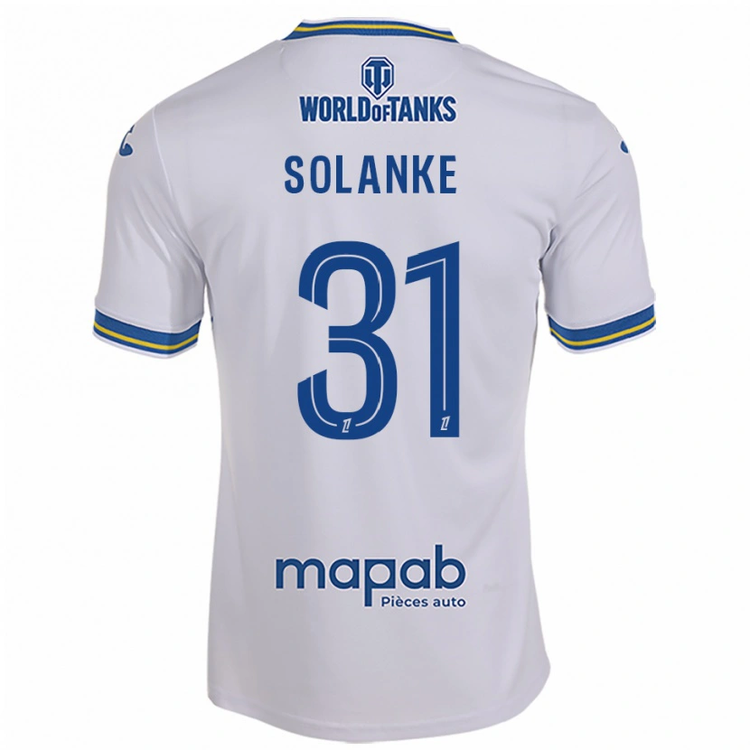 Danxen Kinder Ade Solanke #31 Weiß Himmelblau Auswärtstrikot Trikot 2025/26 T-Shirt Österreich