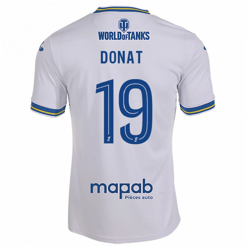 Danxen Kinder Noa Donat #19 Weiß Himmelblau Auswärtstrikot Trikot 2025/26 T-Shirt Österreich