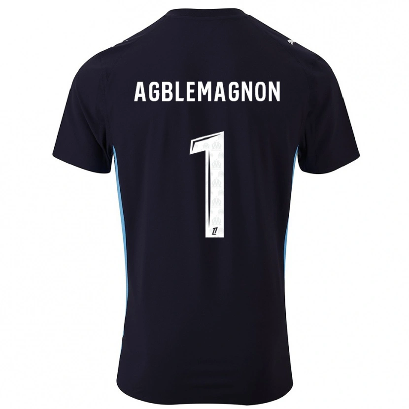 Danxen Kinder Jordan Agblemagnon #1 Schwarz Himmelblau Auswärtstrikot Trikot 2025/26 T-Shirt Österreich