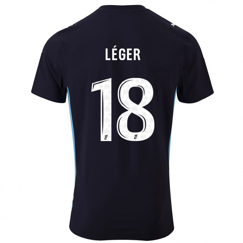 Danxen Kinder Marie-Charlotte Léger #18 Schwarz Himmelblau Auswärtstrikot Trikot 2025/26 T-Shirt Österreich