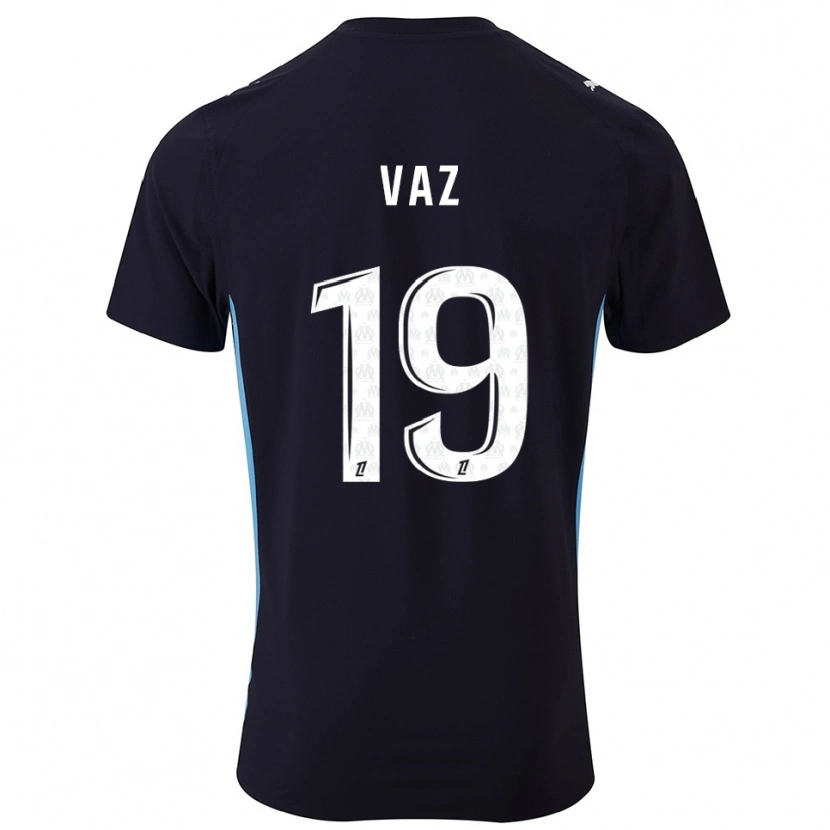 Danxen Kinder Robinio Vaz #19 Schwarz Himmelblau Auswärtstrikot Trikot 2025/26 T-Shirt Österreich