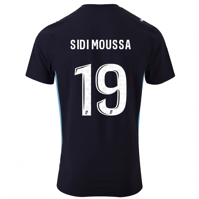 Danxen Kinder Salima Sidi Moussa #19 Schwarz Himmelblau Auswärtstrikot Trikot 2025/26 T-Shirt Österreich