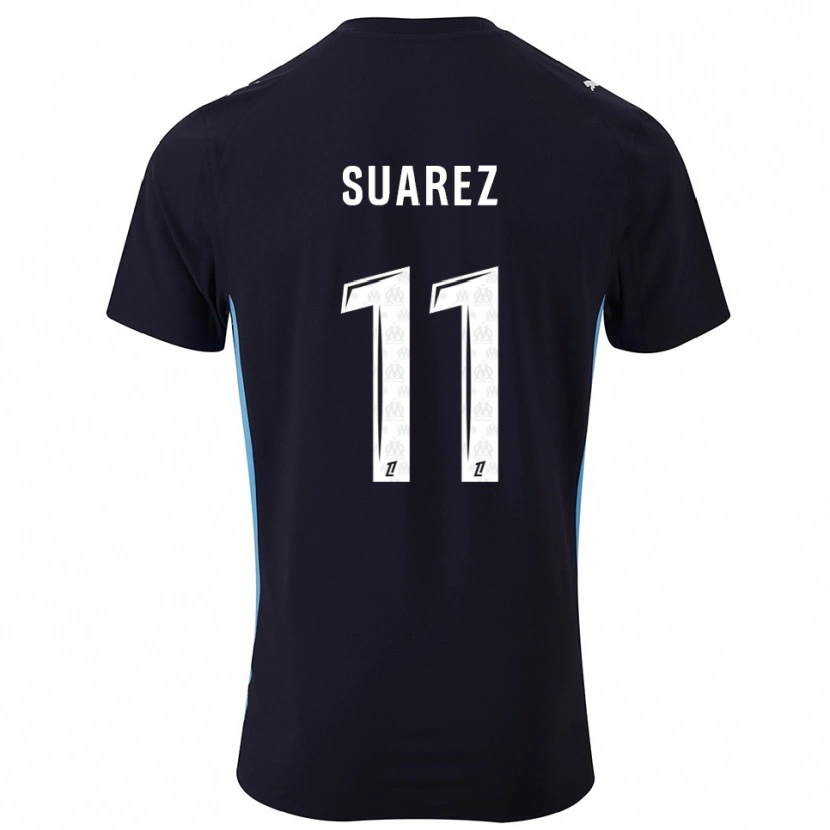 Danxen Kinder Luis Suarez #11 Schwarz Himmelblau Auswärtstrikot Trikot 2025/26 T-Shirt Österreich