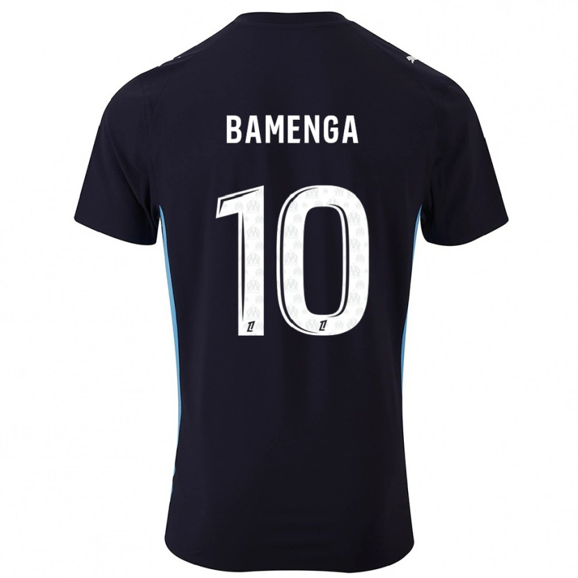 Danxen Kinder Naomie Bamenga #10 Schwarz Himmelblau Auswärtstrikot Trikot 2025/26 T-Shirt Österreich