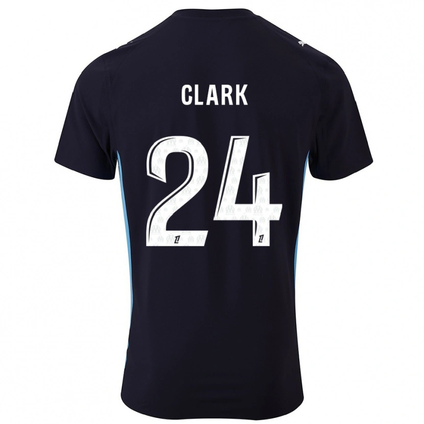 Danxen Kinder Ashley Clark #24 Schwarz Himmelblau Auswärtstrikot Trikot 2025/26 T-Shirt Österreich