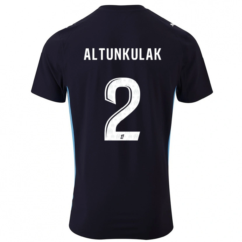 Danxen Kinder Selen Altunkulak #2 Schwarz Himmelblau Auswärtstrikot Trikot 2025/26 T-Shirt Österreich