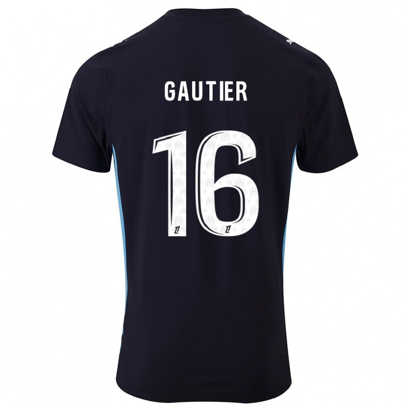 Danxen Kinder Elisa Gautier #16 Schwarz Himmelblau Auswärtstrikot Trikot 2025/26 T-Shirt Österreich