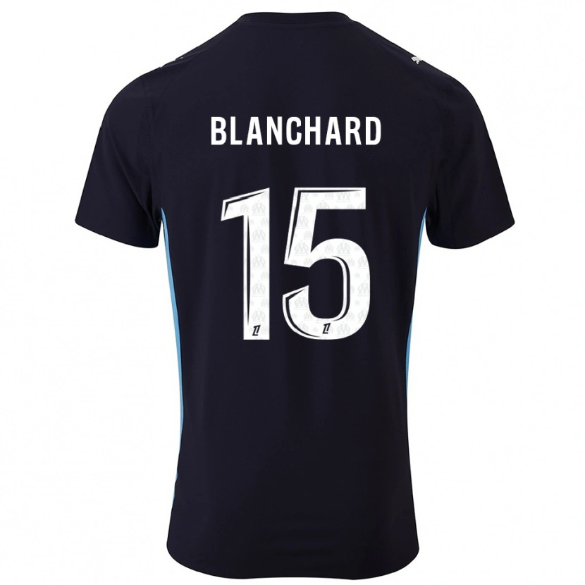 Danxen Kinder Ninon Blanchard #15 Schwarz Himmelblau Auswärtstrikot Trikot 2025/26 T-Shirt Österreich