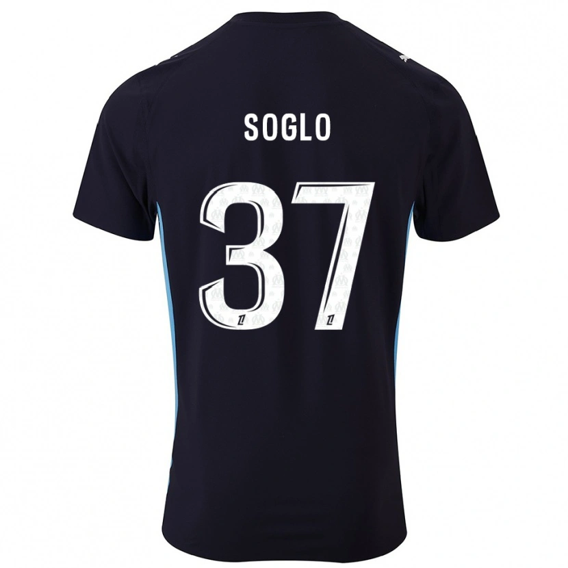 Danxen Kinder Emran Soglo #37 Schwarz Himmelblau Auswärtstrikot Trikot 2025/26 T-Shirt Österreich