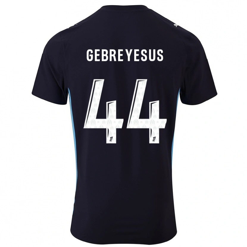 Danxen Kinder Esey Gebreyesus #44 Schwarz Himmelblau Auswärtstrikot Trikot 2025/26 T-Shirt Österreich