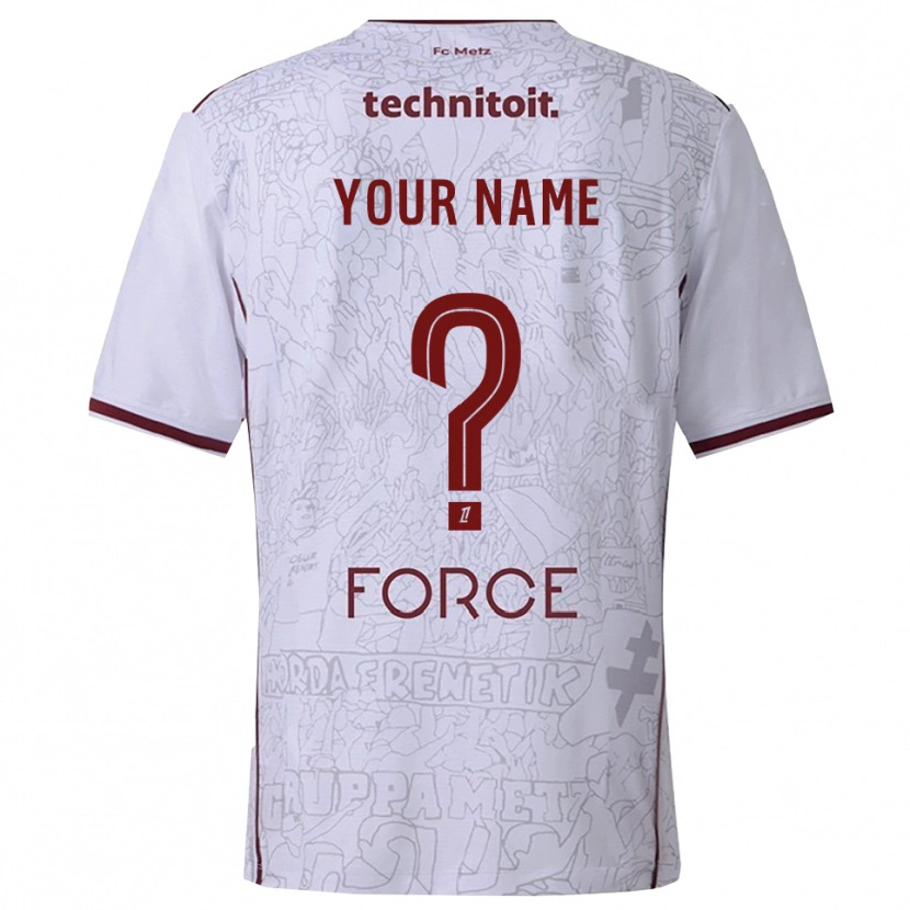 Danxen Kinder Ihren Namen #0 Weiß Burgunderrot Auswärtstrikot Trikot 2025/26 T-Shirt Österreich