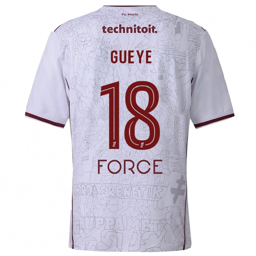Danxen Kinder Idrissa Gueye #18 Weiß Burgunderrot Auswärtstrikot Trikot 2025/26 T-Shirt Österreich