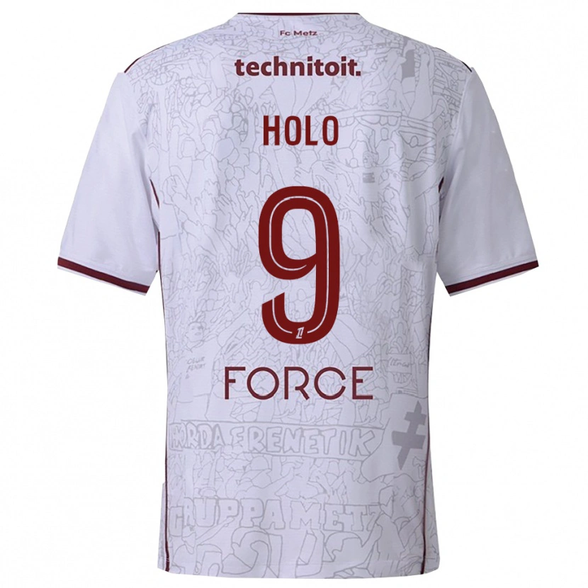 Danxen Kinder Mathis Holo #9 Weiß Burgunderrot Auswärtstrikot Trikot 2025/26 T-Shirt Österreich