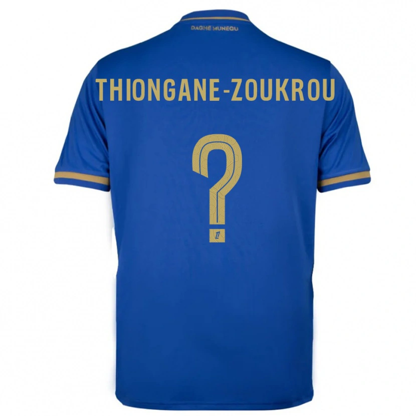 Danxen Kinder Ackah-Tidiane Thiongane-Zoukrou #0 Blau Gold Auswärtstrikot Trikot 2025/26 T-Shirt Österreich