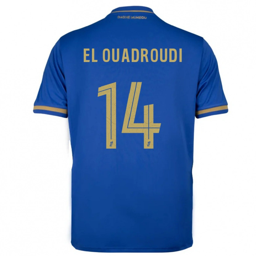 Danxen Kinder Imrane El Ouaroudi #14 Blau Gold Auswärtstrikot Trikot 2025/26 T-Shirt Österreich