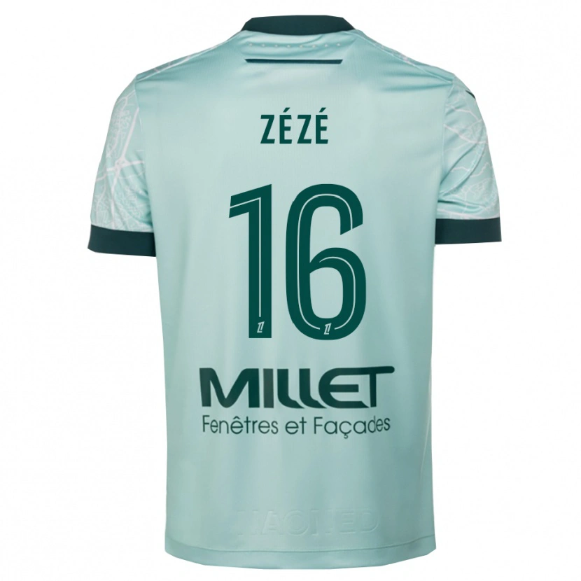 Danxen Kinder Yanel Zézé #16 Grün Weiß Auswärtstrikot Trikot 2025/26 T-Shirt Österreich
