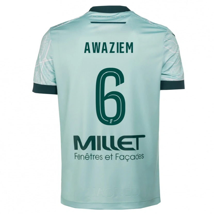 Danxen Kinder Chidozie Awaziem #6 Grün Weiß Auswärtstrikot Trikot 2025/26 T-Shirt Österreich