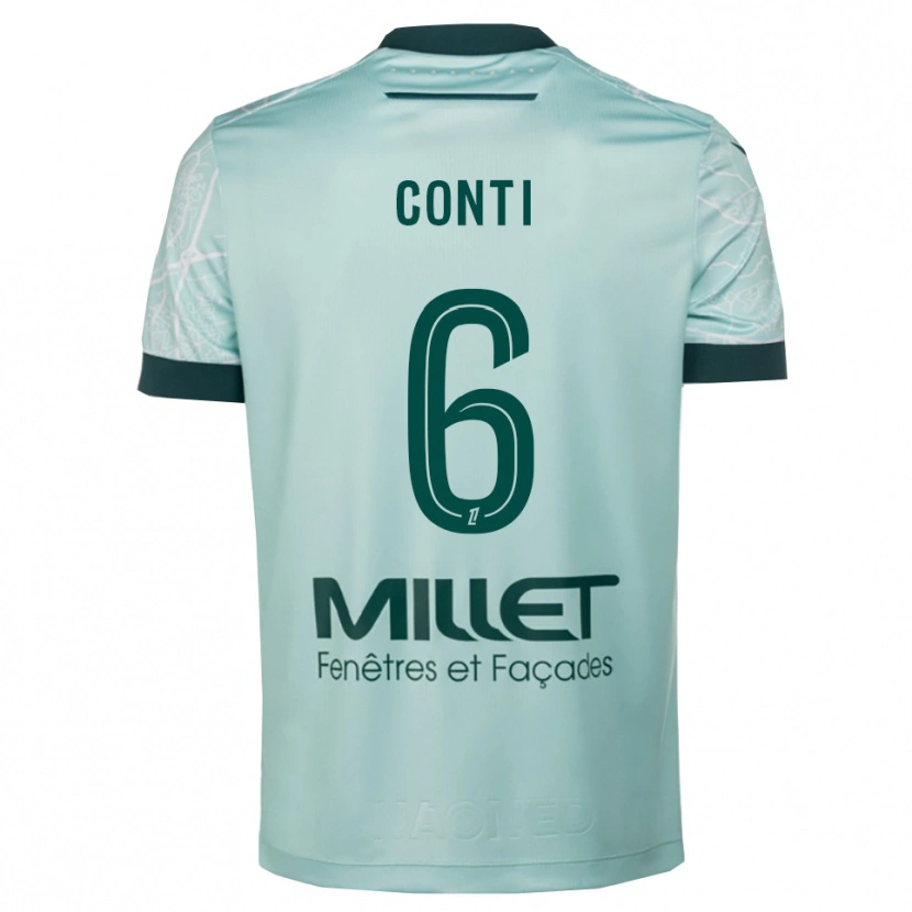Danxen Kinder Alexandre Conti #6 Grün Weiß Auswärtstrikot Trikot 2025/26 T-Shirt Österreich