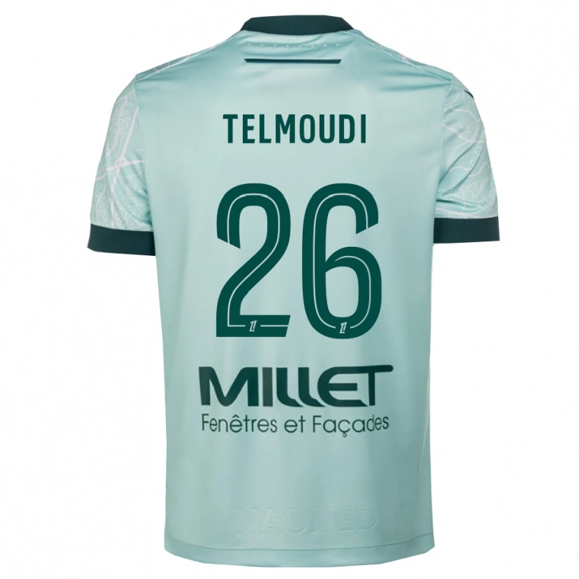Danxen Kinder Naïm Telmoudi #26 Grün Weiß Auswärtstrikot Trikot 2025/26 T-Shirt Österreich