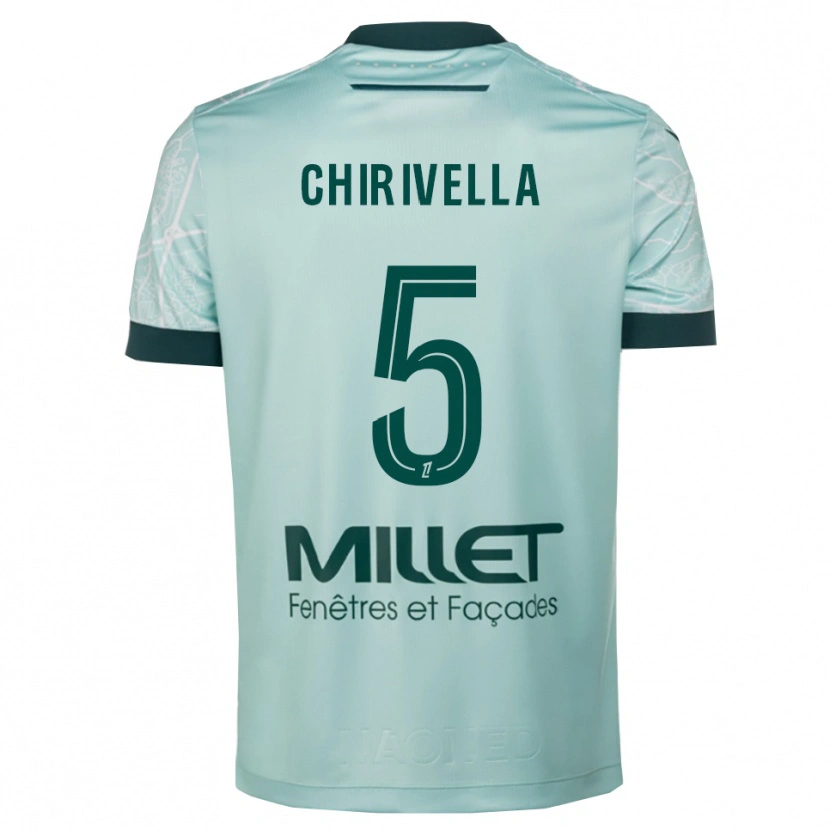 Danxen Kinder Pedro Chirivella #5 Grün Weiß Auswärtstrikot Trikot 2025/26 T-Shirt Österreich