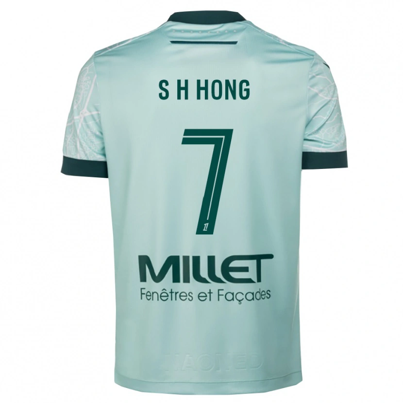 Danxen Kinder Hyun-Seok Hong #7 Grün Weiß Auswärtstrikot Trikot 2025/26 T-Shirt Österreich
