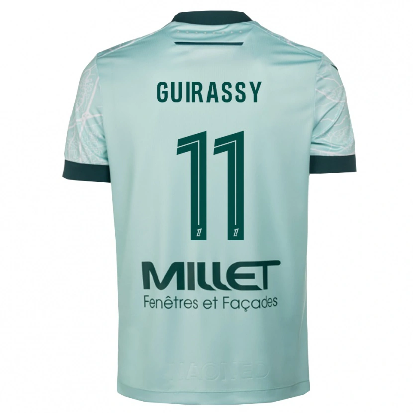 Danxen Kinder Herba Guirassy #11 Grün Weiß Auswärtstrikot Trikot 2025/26 T-Shirt Österreich