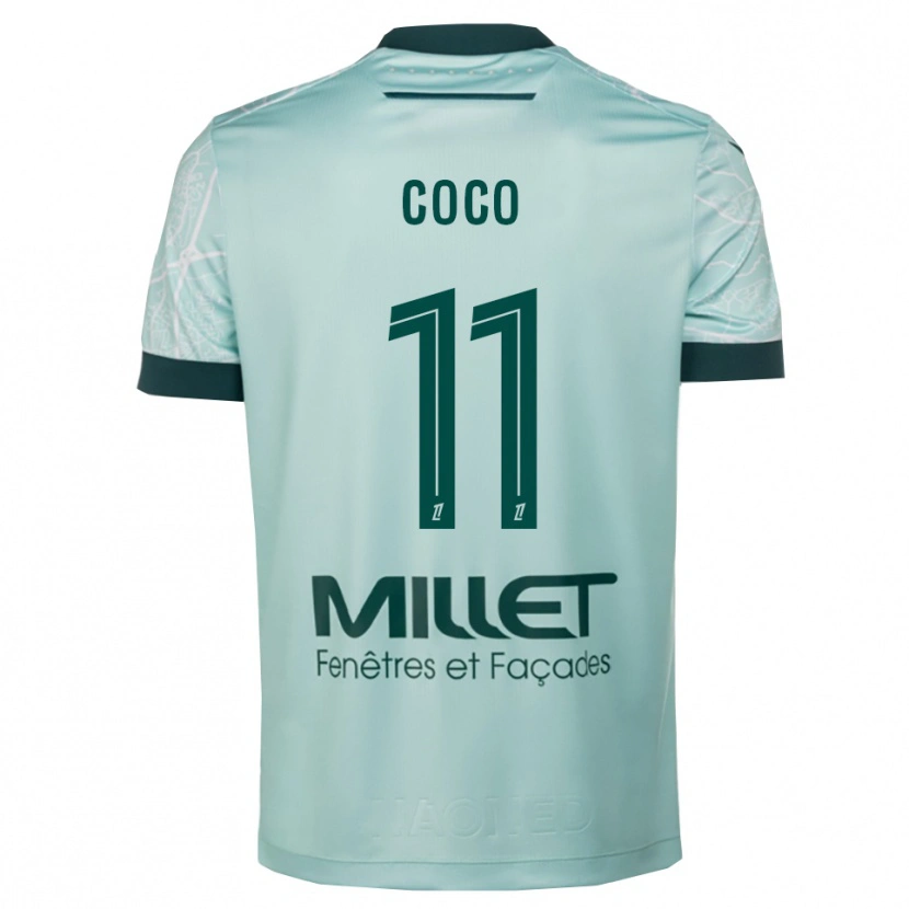 Danxen Kinder Marcus Coco #11 Grün Weiß Auswärtstrikot Trikot 2025/26 T-Shirt Österreich