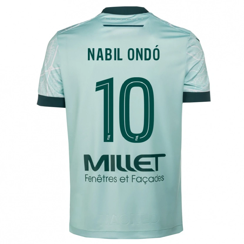 Danxen Kinder José Nabil Ondó #10 Grün Weiß Auswärtstrikot Trikot 2025/26 T-Shirt Österreich