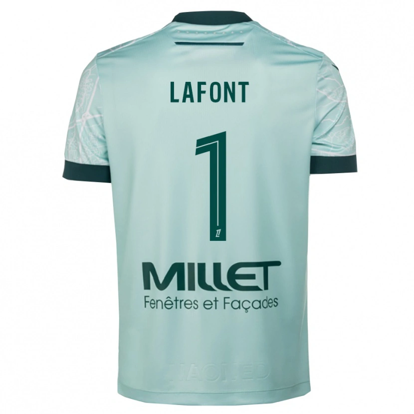 Danxen Kinder Alban Lafont #1 Grün Weiß Auswärtstrikot Trikot 2025/26 T-Shirt Österreich