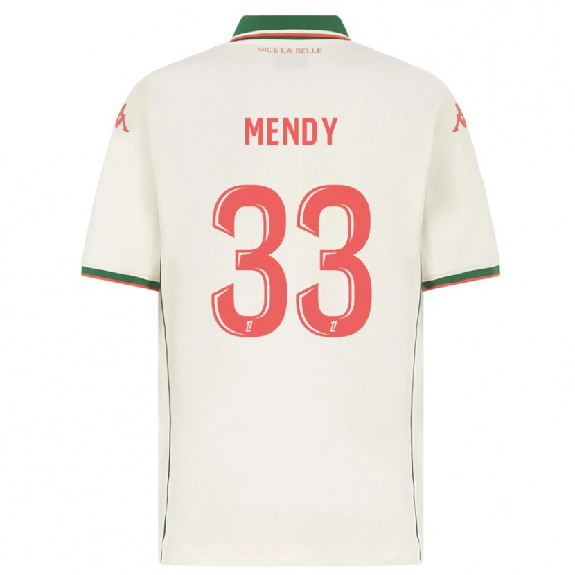 Danxen Kinder Antoine Mendy #33 Weiß Grün Auswärtstrikot Trikot 2025/26 T-Shirt Österreich
