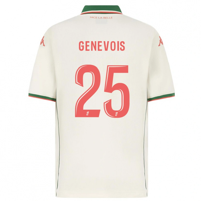 Danxen Kinder Romain Genevois #25 Weiß Grün Auswärtstrikot Trikot 2025/26 T-Shirt Österreich