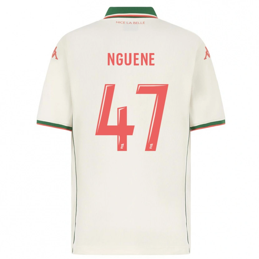 Danxen Kinder Bernard Nguene #47 Weiß Grün Auswärtstrikot Trikot 2025/26 T-Shirt Österreich