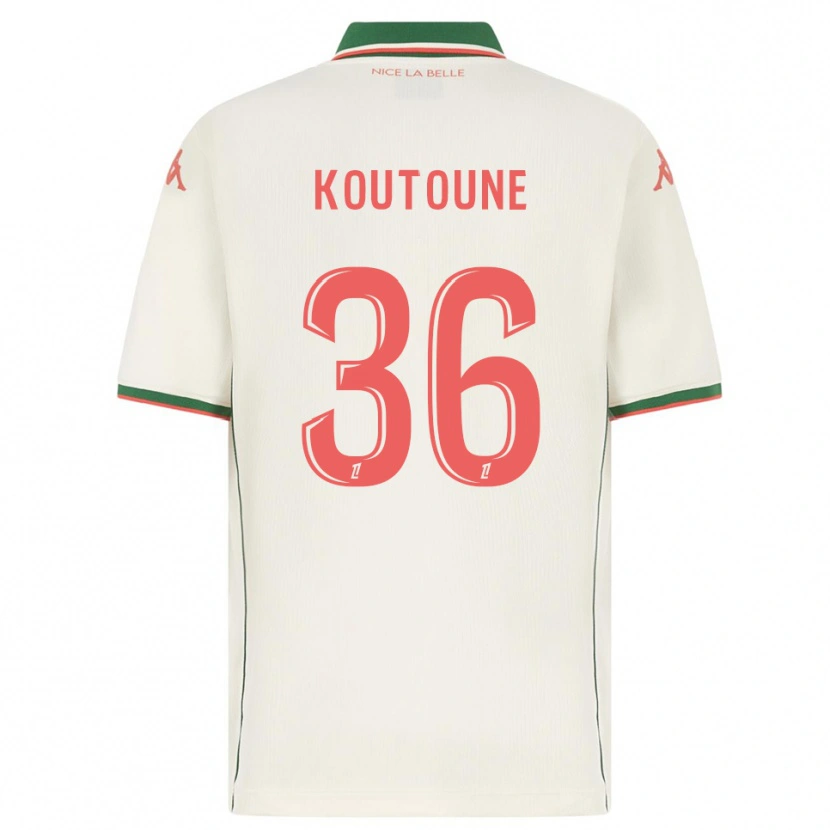 Danxen Kinder Hamza Koutoune #36 Weiß Grün Auswärtstrikot Trikot 2025/26 T-Shirt Österreich