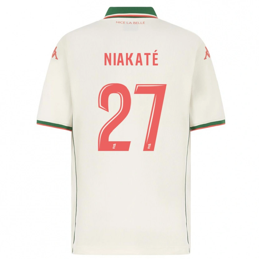 Danxen Kinder Yakaré Niakaté #27 Weiß Grün Auswärtstrikot Trikot 2025/26 T-Shirt Österreich
