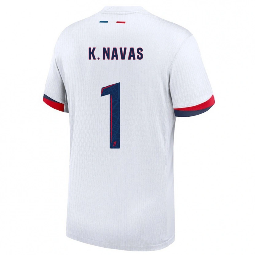 Danxen Kinder Keylor Navas #1 Weiß Rot Auswärtstrikot Trikot 2025/26 T-Shirt Österreich