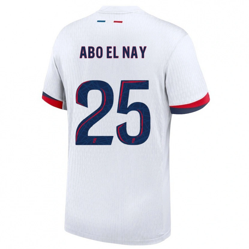 Danxen Kinder Rayan Abo El Nay #25 Weiß Rot Auswärtstrikot Trikot 2025/26 T-Shirt Österreich