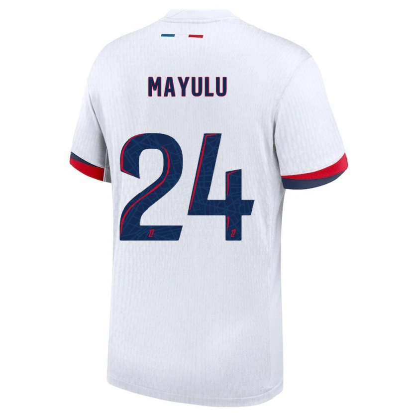 Danxen Kinder Senny Mayulu #24 Weiß Rot Auswärtstrikot Trikot 2025/26 T-Shirt Österreich