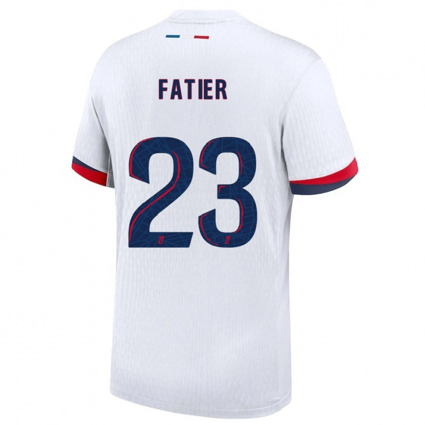 Danxen Kinder Noémie Fatier #23 Weiß Rot Auswärtstrikot Trikot 2025/26 T-Shirt Österreich