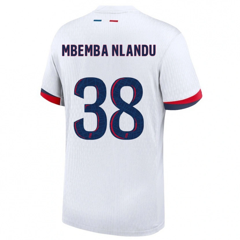 Danxen Kinder Emmanuel Mbemba #38 Weiß Rot Auswärtstrikot Trikot 2025/26 T-Shirt Österreich