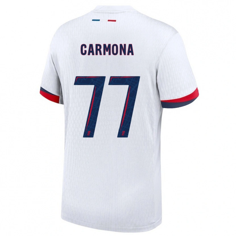 Danxen Kinder Olga Carmona #77 Weiß Rot Auswärtstrikot Trikot 2025/26 T-Shirt Österreich
