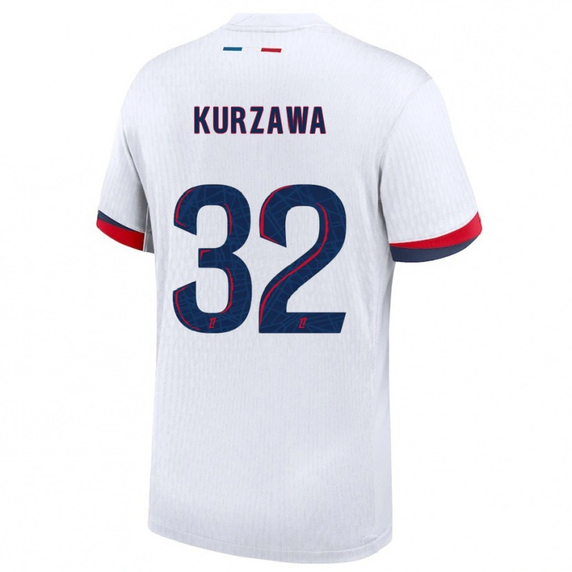 Danxen Kinder Layvin Kurzawa #32 Weiß Rot Auswärtstrikot Trikot 2025/26 T-Shirt Österreich