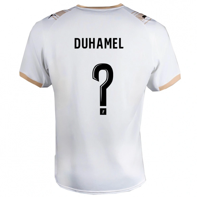 Danxen Kinder Lino Duhamel #0 Weiß Schwarz Auswärtstrikot Trikot 2025/26 T-Shirt Österreich