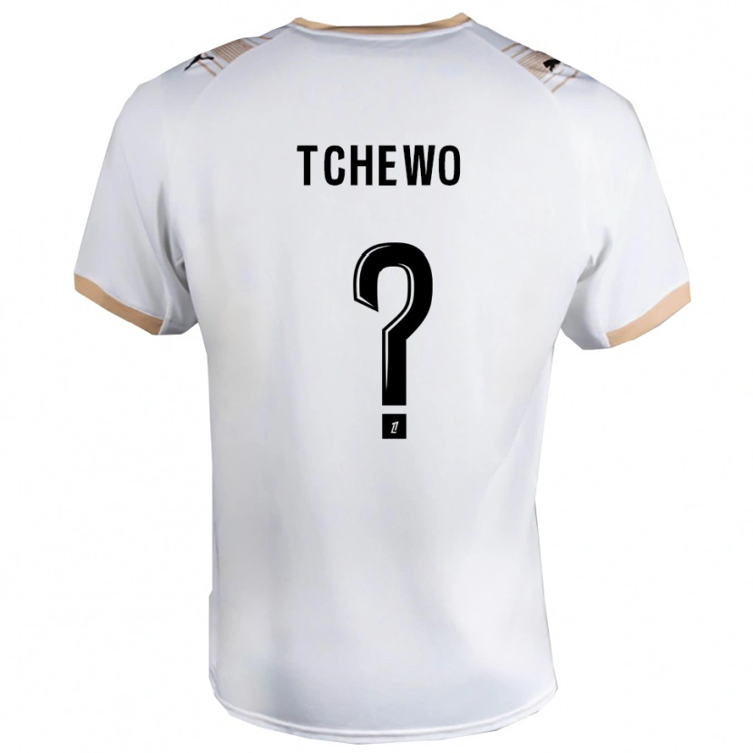 Danxen Kinder Ryan Tchapda Tchewo #0 Weiß Schwarz Auswärtstrikot Trikot 2025/26 T-Shirt Österreich
